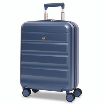 Aerolite Expandable 55x40x20cm to 55x40x23cm Ryanair Priority, Wizz Air Priority, Lufthansa Max Size Lightweight Hard Shell Carry On Hand Cabin Luggage Suitcase with 4 dual spinner wheels (BLUE)